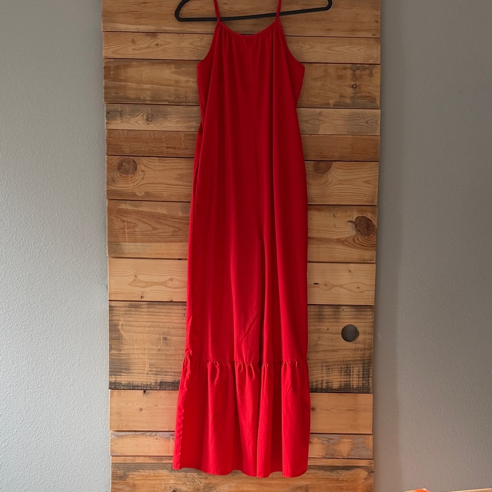 Red Ruffle Romper